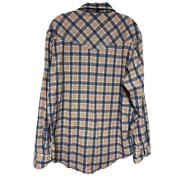 Wrangler 20X Competition Advanced Comfort Plaid Pearl Snap Western Shirt Mens L - Picture 4 of 10